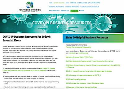 Health Regs & Resources Web Page Portfolio Example